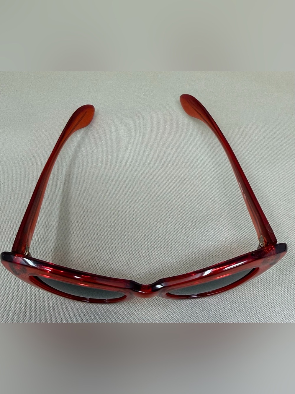 Vintage 1980s Red Cat Eye Sunglasses Made in Korea Retro - Picture 10 of 11